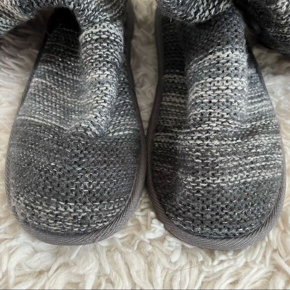 Muk luks gray slipper boots Mid Calf size 8 EUC - Picture 6 of 12